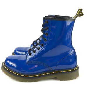 Dr. Martens Blue Patent Boots Size 7